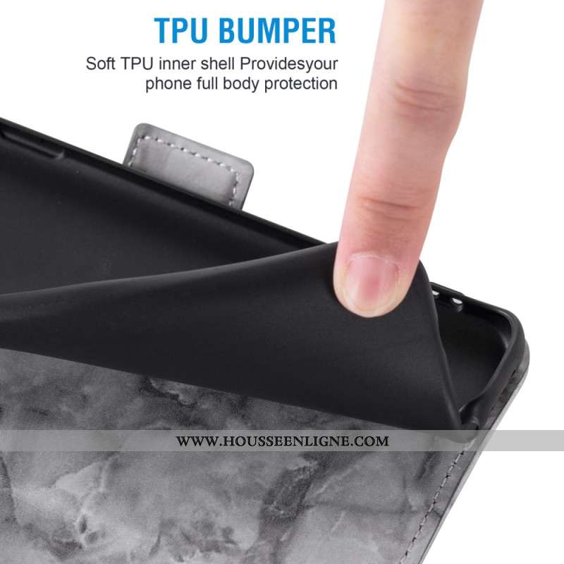 Housse Samsung Galaxy S26 Motif Marbre et Double Fermoir