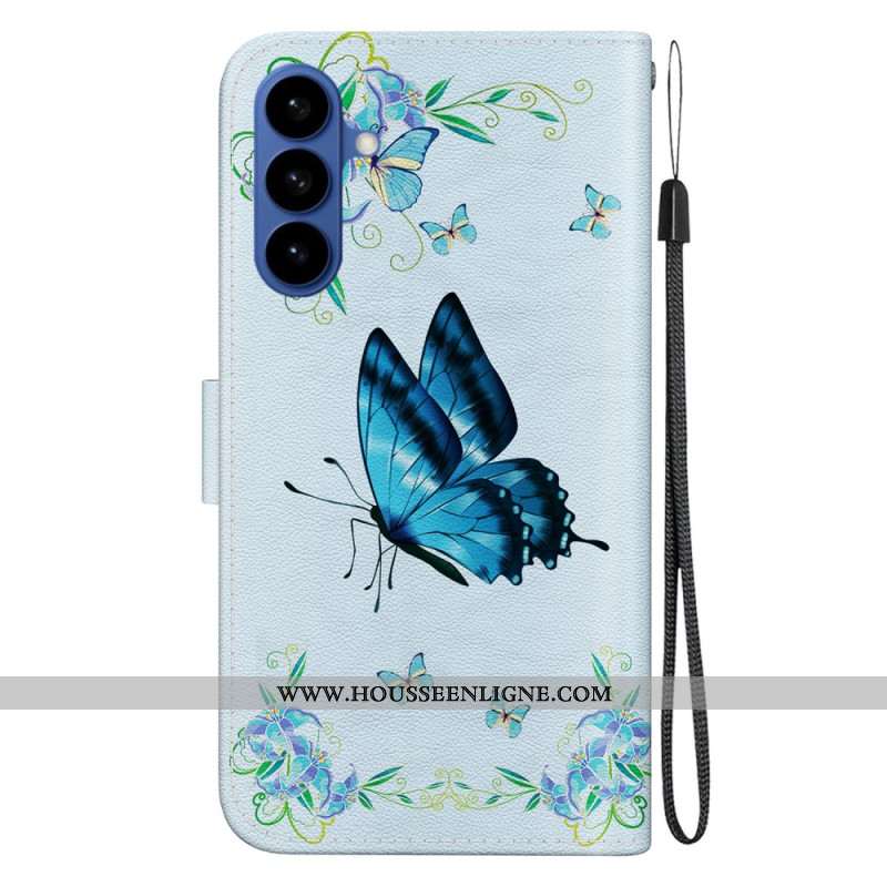 Housse Samsung Galaxy S26 Petit Papillon Bleu