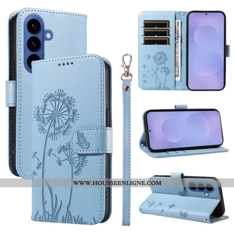 Housse Samsung Galaxy S26 Pissenlits à Lanière