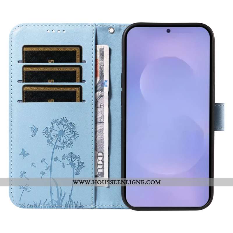 Housse Samsung Galaxy S26 Pissenlits à Lanière