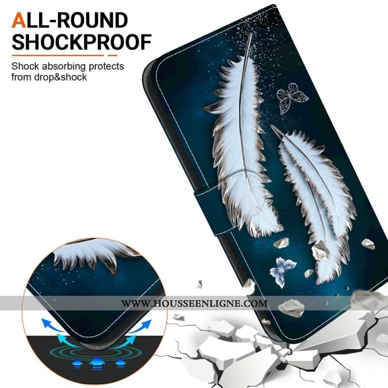 Housse Samsung Galaxy S26 Plumes Blanches