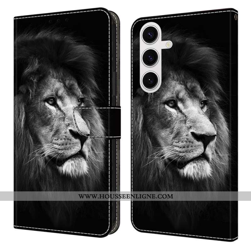 Housse Samsung Galaxy S26 Plus 5G Lion en Noir et Blanc