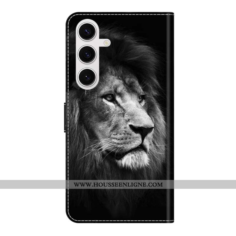 Housse Samsung Galaxy S26 Plus 5G Lion en Noir et Blanc