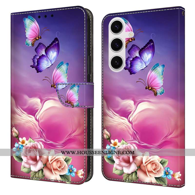 Housse Samsung Galaxy S26 Plus 5G Motif Papillon Floral