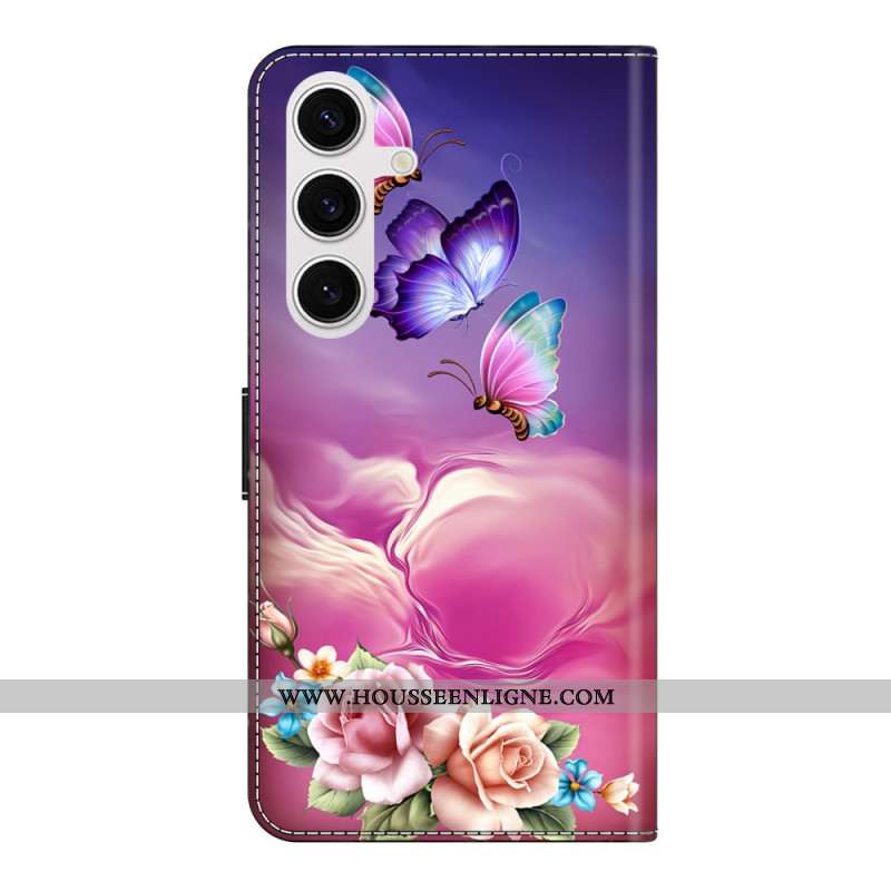 Housse Samsung Galaxy S26 Plus 5G Motif Papillon Floral