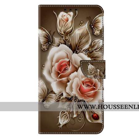 Housse Samsung Galaxy S26 Plus 5G Roses Marrons