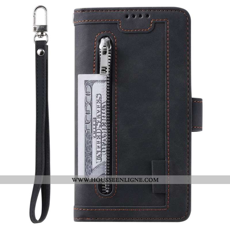 Housse Samsung Galaxy S26 Plus 9 Porte-Cartes et Fermeture Éclair