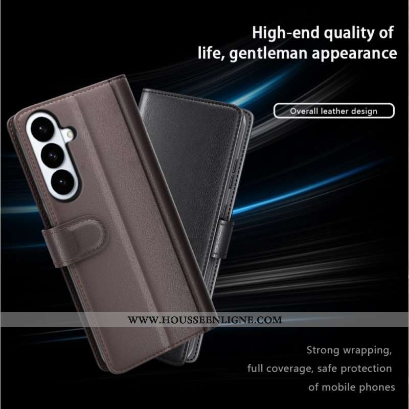 Housse Samsung Galaxy S26 Plus Cuir Véritable