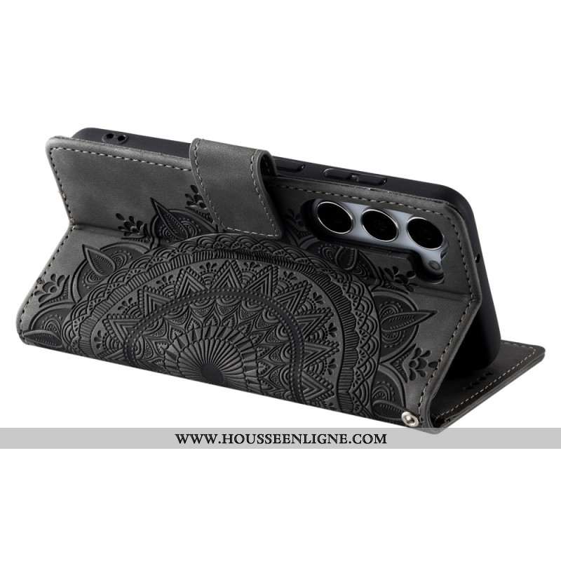 Housse Samsung Galaxy S26 Plus Effet Daim Mandala