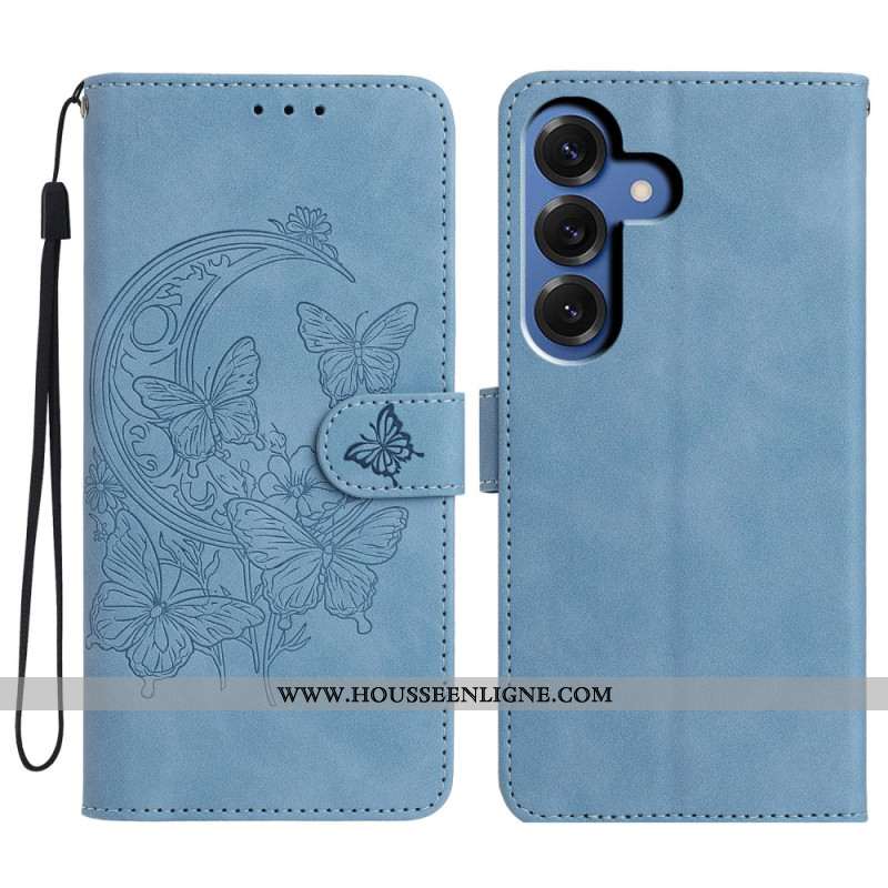 Housse Samsung Galaxy S26 Plus Empreinte Papillon et Fleurs