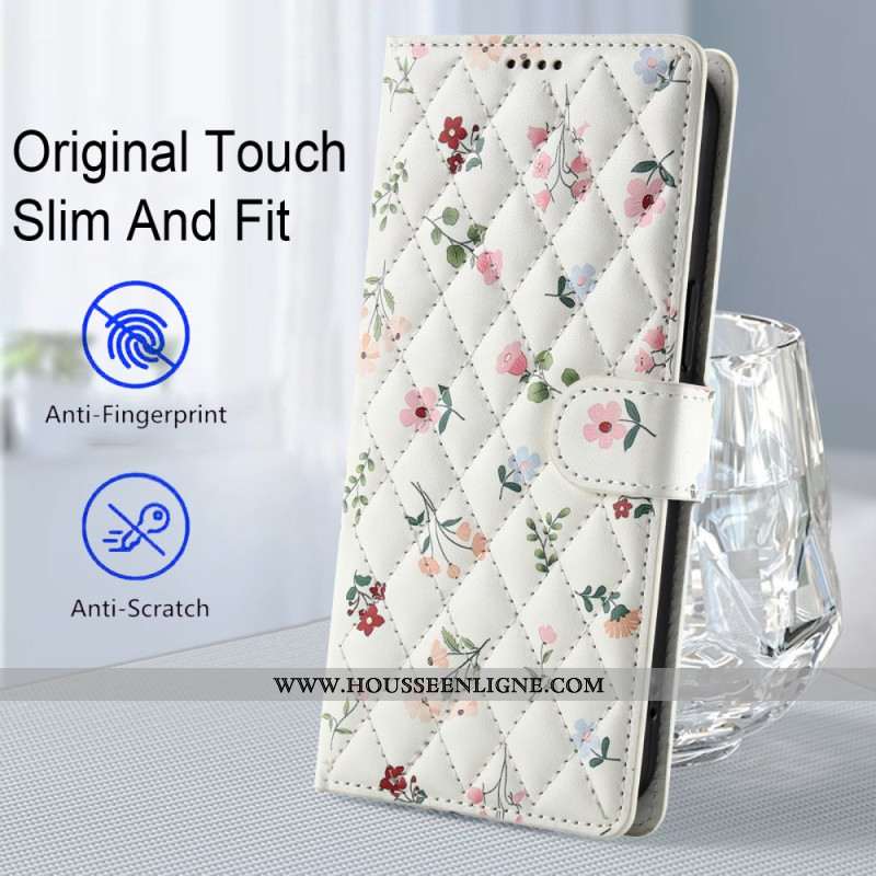 Housse Samsung Galaxy S26 Plus Fleurettes à Lanière