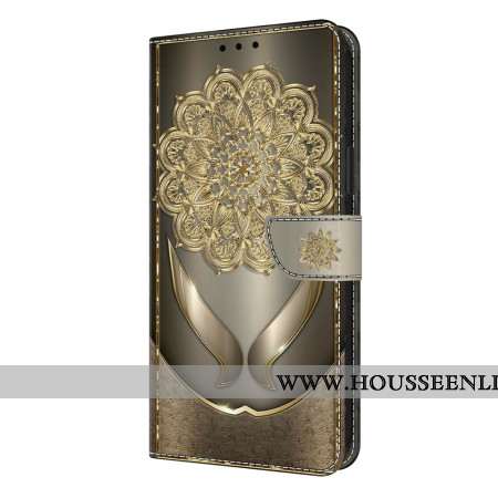 Housse Samsung Galaxy S26 Plus Fleurs Dorées Brillantes