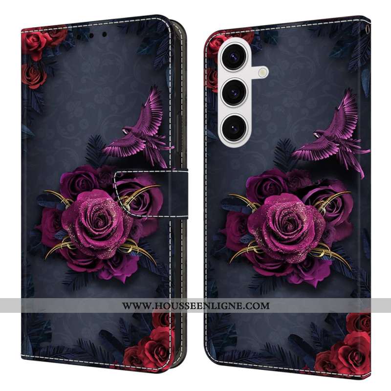 Housse Samsung Galaxy S26 Plus Fleurs Violettes Lumineuses