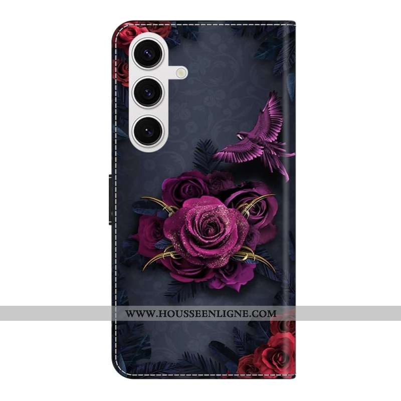 Housse Samsung Galaxy S26 Plus Fleurs Violettes Lumineuses