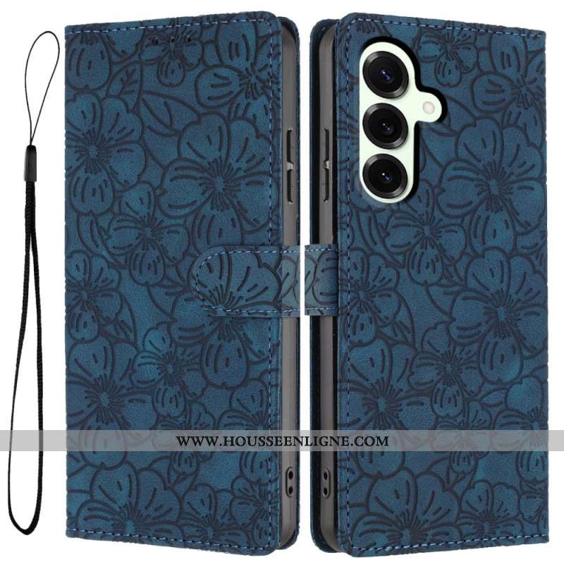 Housse Samsung Galaxy S26 Plus Gravure Fleurs de Cerisier