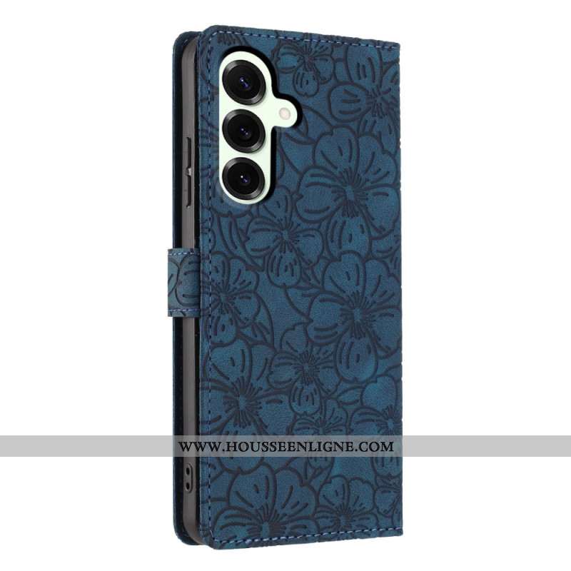 Housse Samsung Galaxy S26 Plus Gravure Fleurs de Cerisier