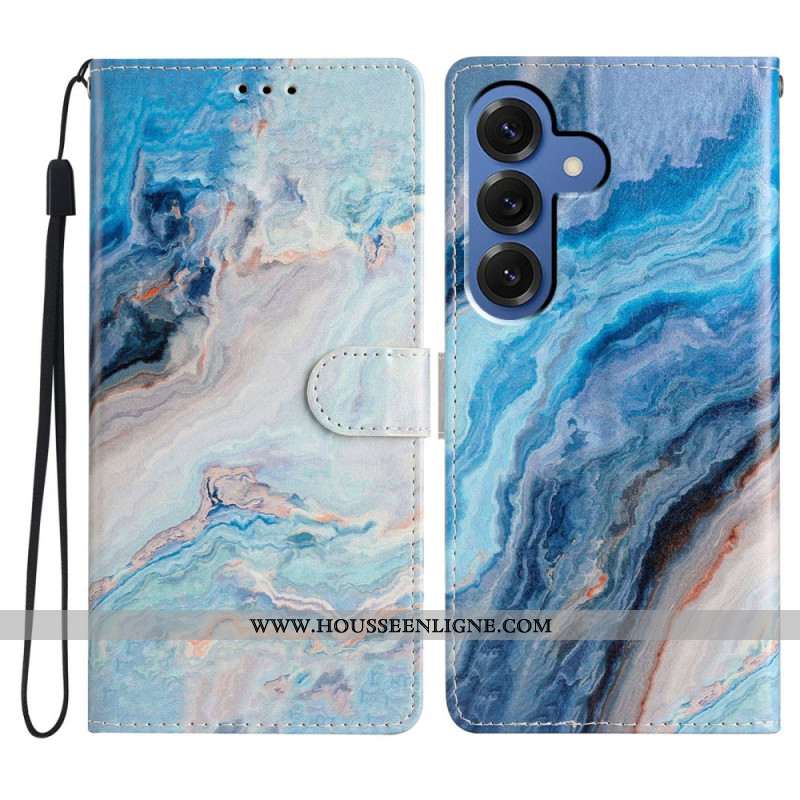 Housse Samsung Galaxy S26 Plus Marbre Bleu