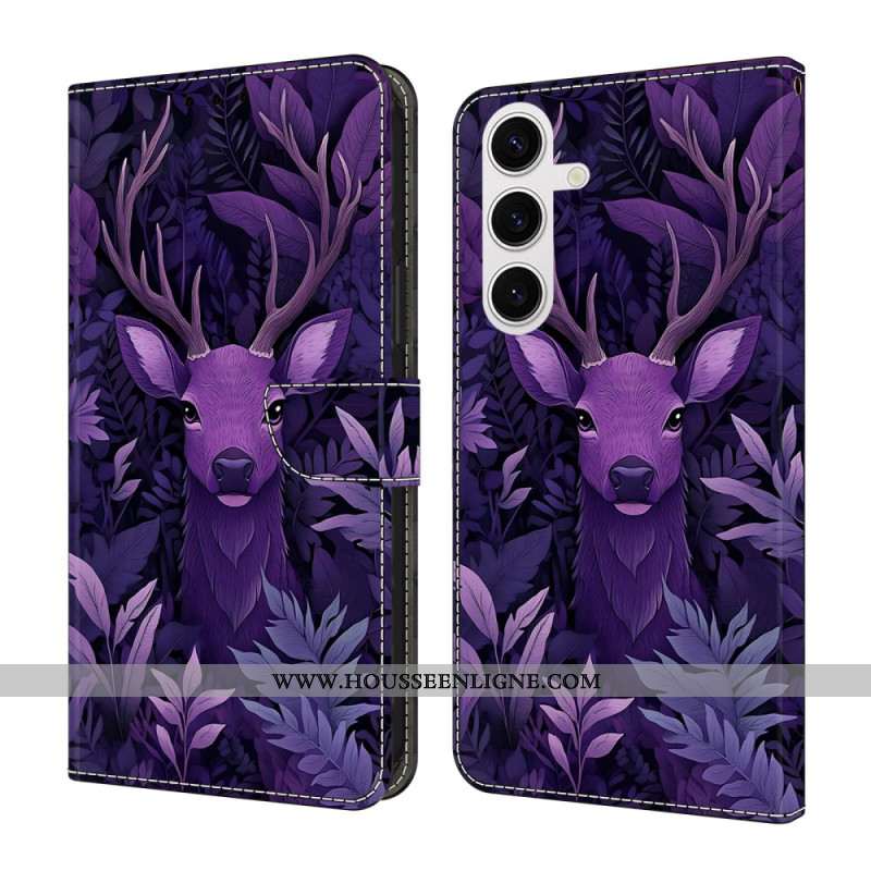 Housse Samsung Galaxy S26 Plus Motif Cerf Violet