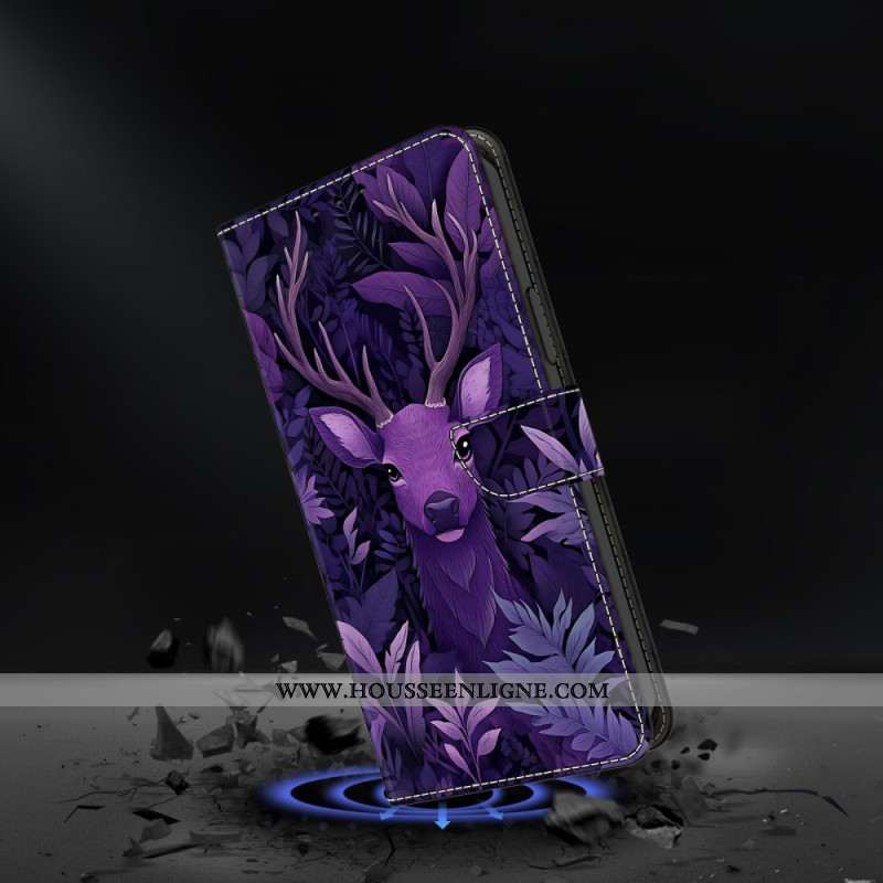 Housse Samsung Galaxy S26 Plus Motif Cerf Violet