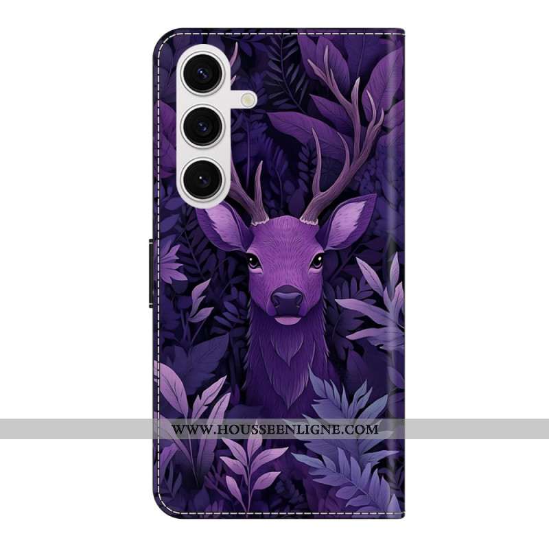 Housse Samsung Galaxy S26 Plus Motif Cerf Violet