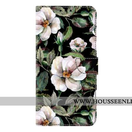 Housse Samsung Galaxy S26 Plus Motif Floral Blanc