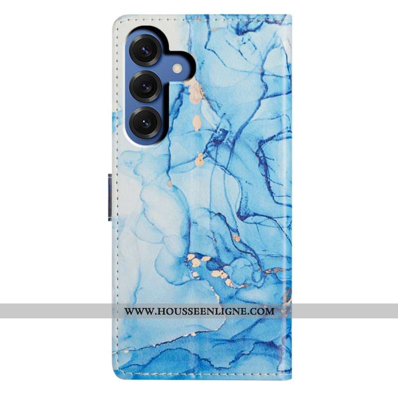 Housse Samsung Galaxy S26 Plus Motif Marbre Bleu
