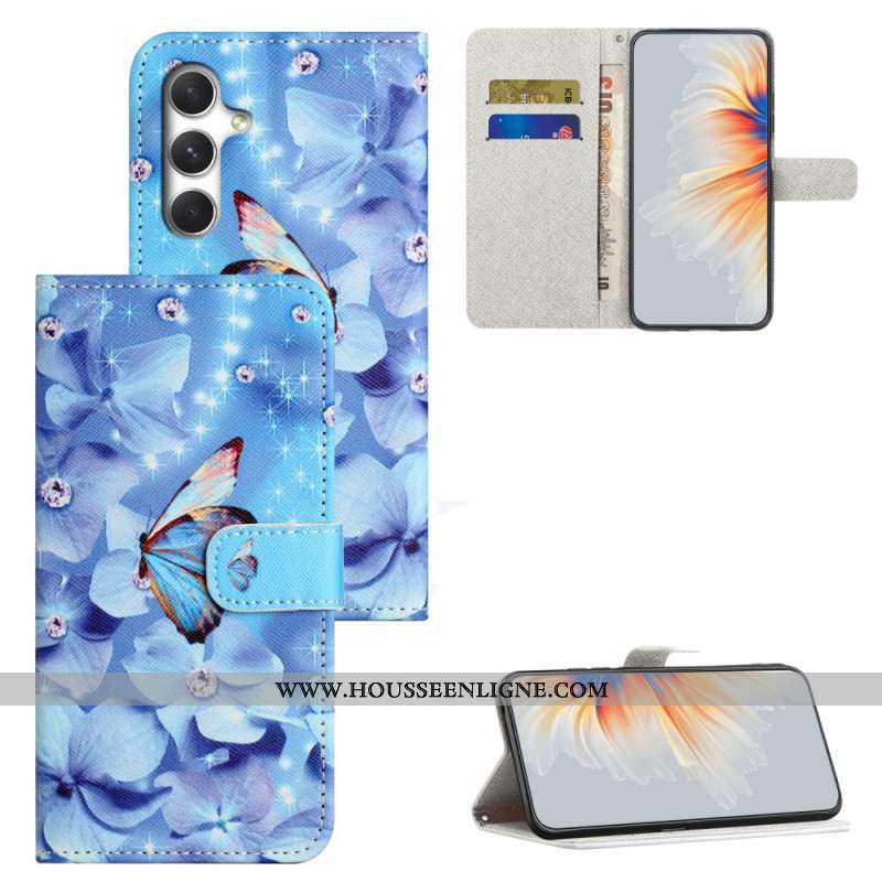 Housse Samsung Galaxy S26 Plus Papillons et Diamants