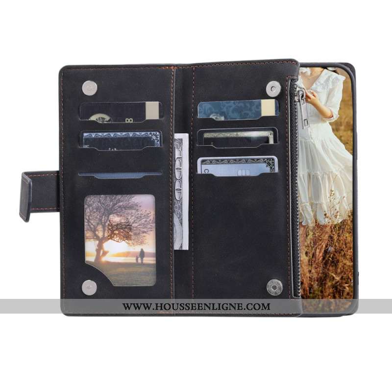 Housse Samsung Galaxy S26 Plus Portefeuille Matelassé avec Lanière