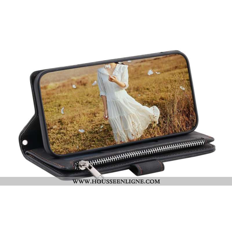 Housse Samsung Galaxy S26 Plus Portefeuille Matelassé avec Lanière