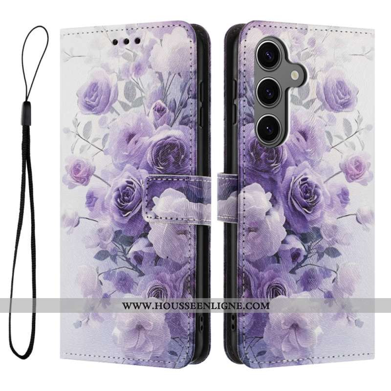 Housse Samsung Galaxy S26 Plus Roses Violettes