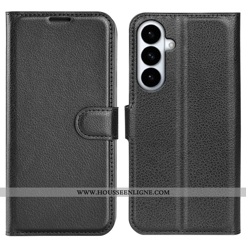 Housse Samsung Galaxy S26 Plus Simili Cuir Litchi