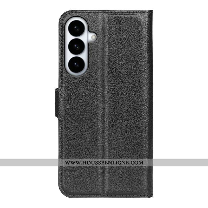 Housse Samsung Galaxy S26 Plus Simili Cuir Litchi