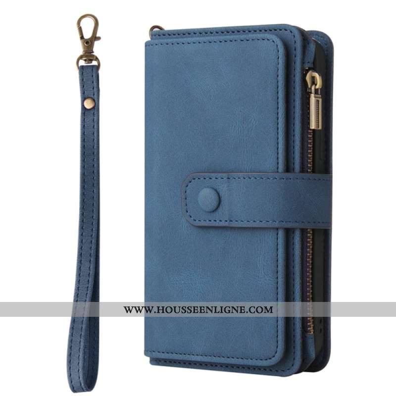 Housse Samsung Galaxy S26 Portefeuille 15 Porte-Cartes et Lanière