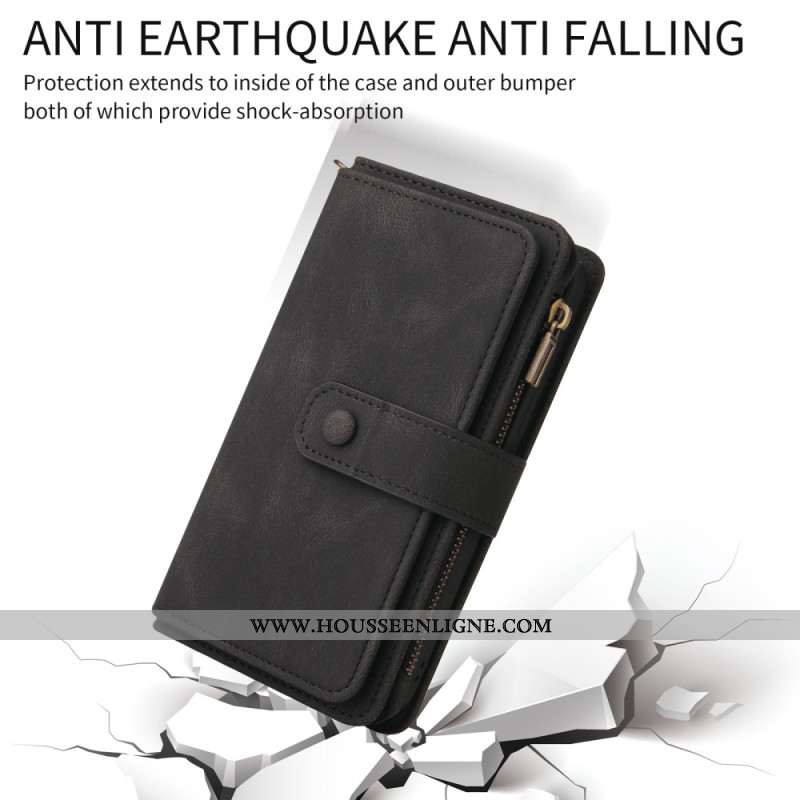 Housse Samsung Galaxy S26 Portefeuille 15 Porte-Cartes et Lanière