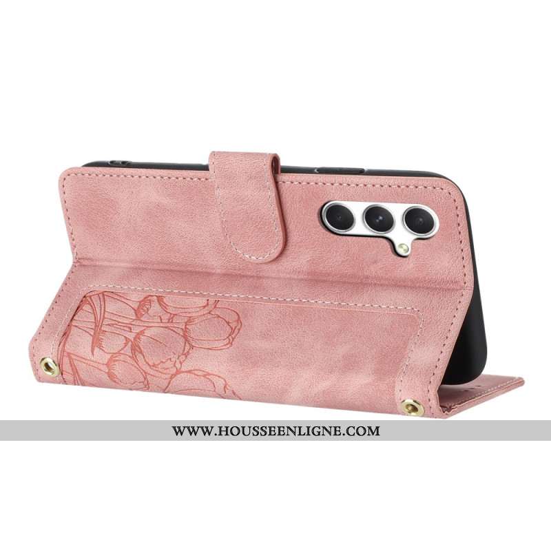 Housse Samsung Galaxy S26 Portefeuille 5 Porte-Cartes Floral