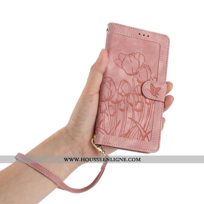 Housse Samsung Galaxy S26 Portefeuille 5 Porte-Cartes Floral