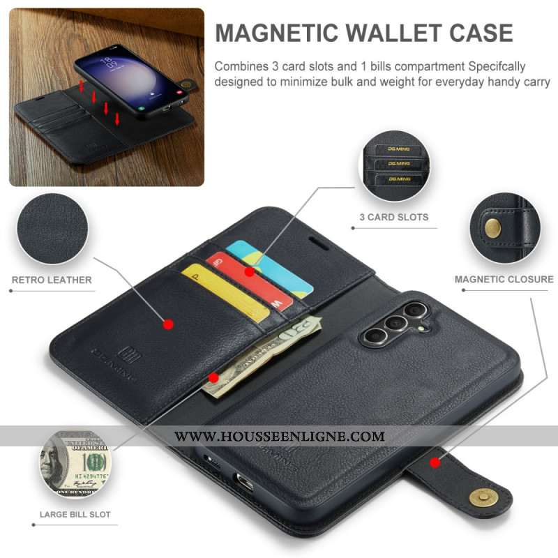 Housse Samsung Galaxy S26 Portefeuille Détachable DG.MING