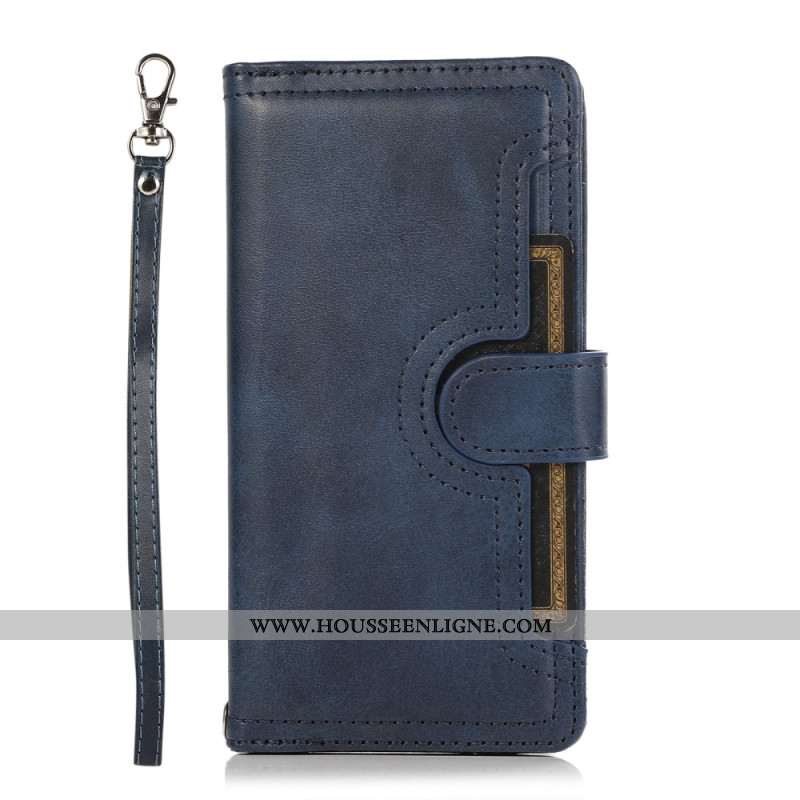 Housse Samsung Galaxy S26 Portefeuille Magnétique et Lanière