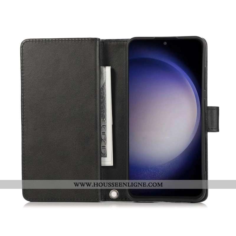 Housse Samsung Galaxy S26 Portefeuille Magnétique et Lanière