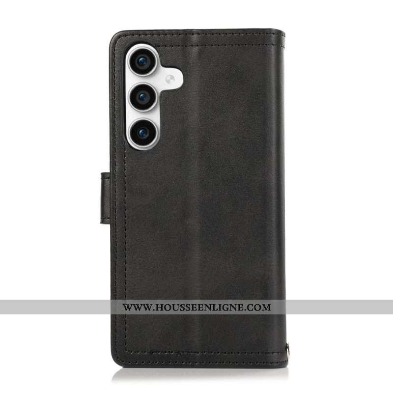 Housse Samsung Galaxy S26 Portefeuille Magnétique et Lanière