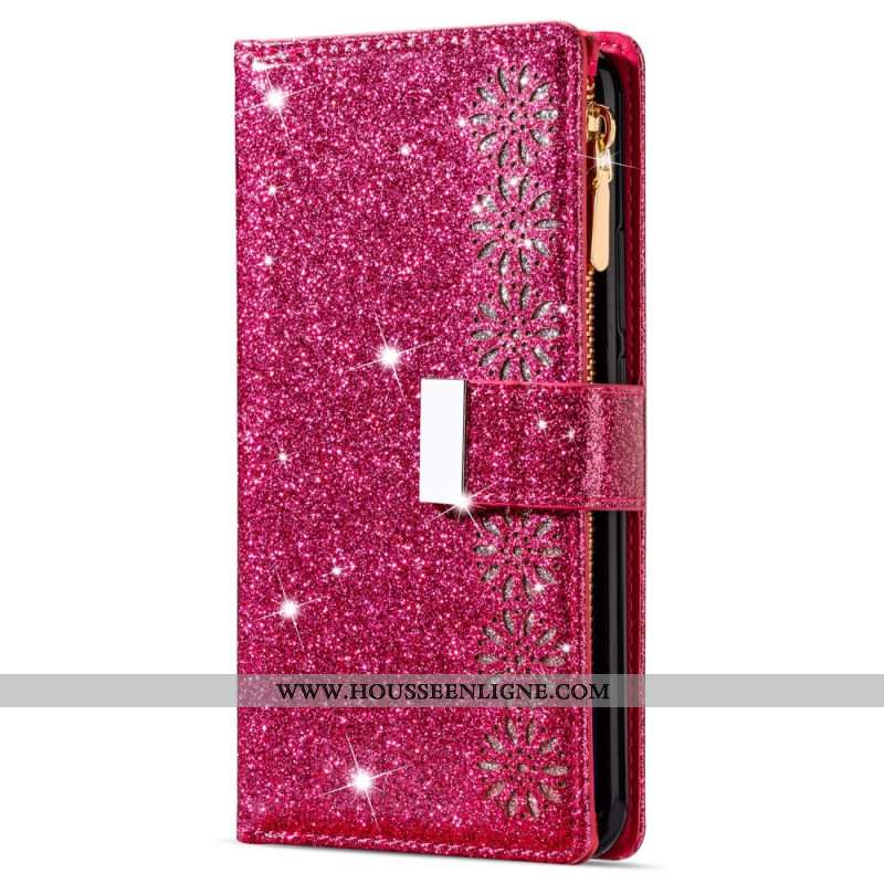 Housse Samsung Galaxy S26 Portefeuille Pailleté