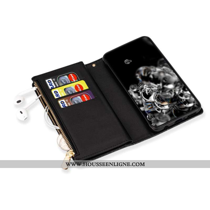 Housse Samsung Galaxy S26 Portefeuille Pailleté