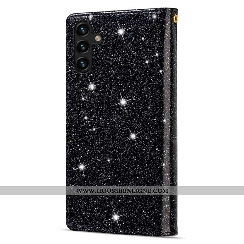 Housse Samsung Galaxy S26 Portefeuille Pailleté