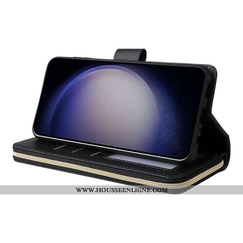 Housse Samsung Galaxy S26 Portefeuille Poche Zippée