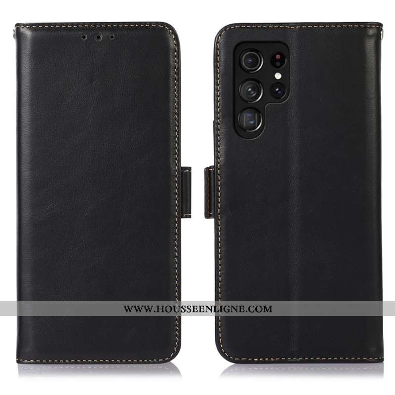 Housse Samsung Galaxy S26 Ultra Blocage RFID Design Cuir