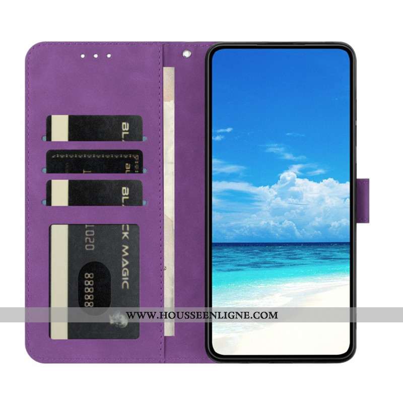 Housse Samsung Galaxy S26 Ultra Effet Daim Motif Floral