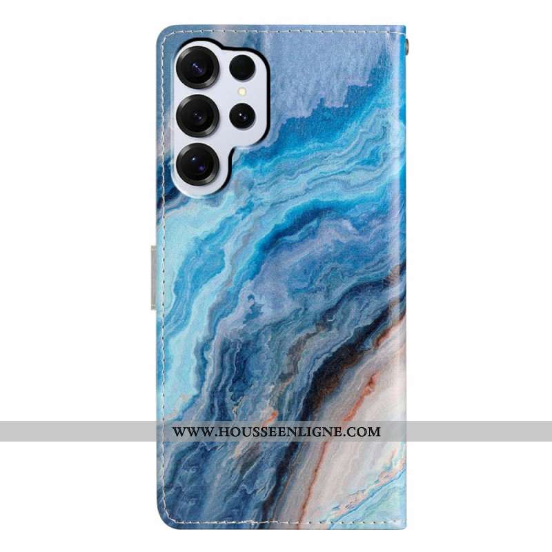 Housse Samsung Galaxy S26 Ultra Marbre Bleu