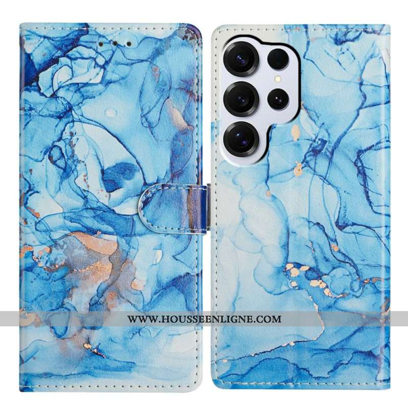 Housse Samsung Galaxy S26 Ultra Marbre Bleu