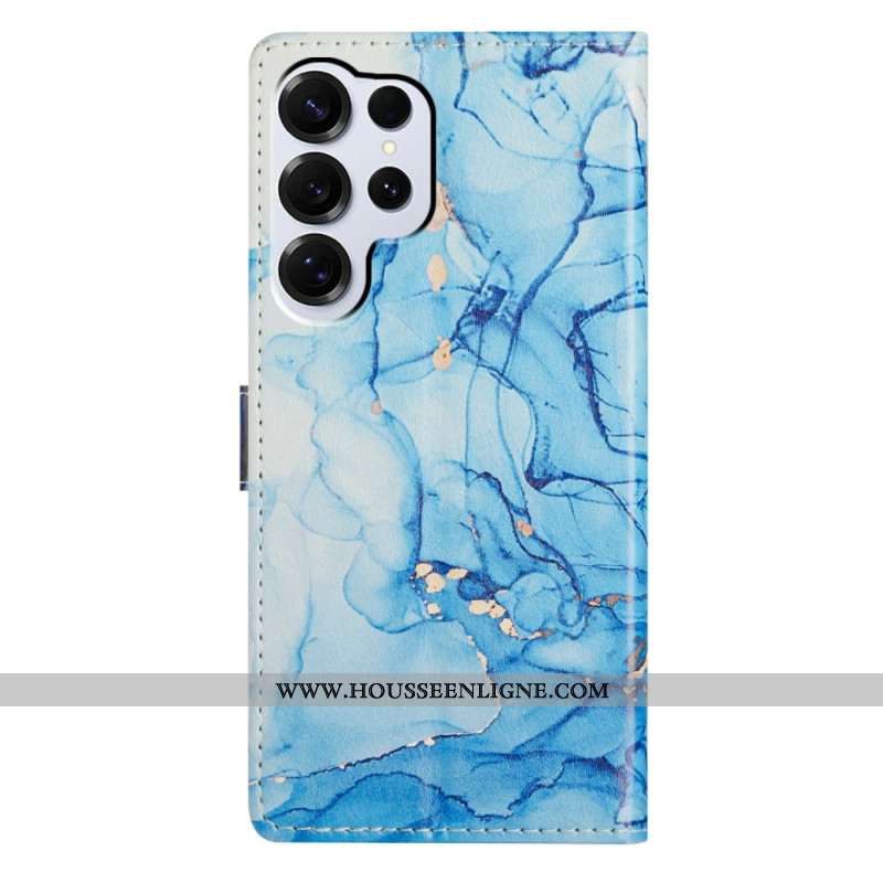 Housse Samsung Galaxy S26 Ultra Marbre Bleu