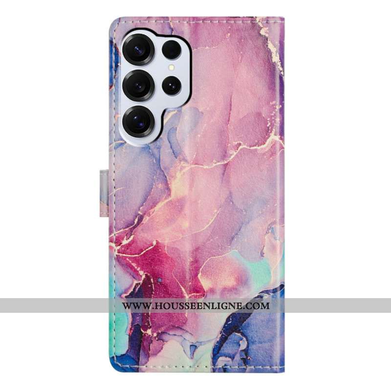 Housse Samsung Galaxy S26 Ultra Marbre Vert et Rose